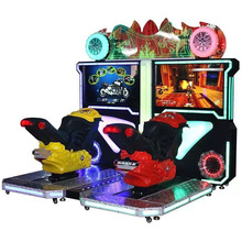 成人投币烈焰摩托赛车游戏机双人TT连体摩托车连线比赛游戏艺机