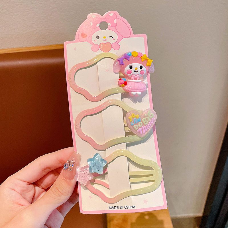 Pinza para el cabello Kulomi Yunduo para niños, pinza para el cabello para niñas, tocado, horquilla para la parte posterior de la cabeza del bebé, pinza bb, flequillo en la frente, clip roto