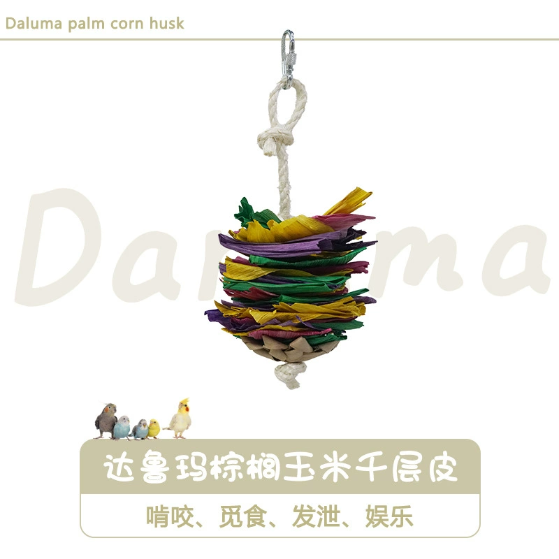 ДАРУМА Тайвань ДАРУМА Пальма Кукуруза Лазанья Кормовая Вентиляция Укуса Развлекательная Клетка Аксессуары Игрушка Попугай
