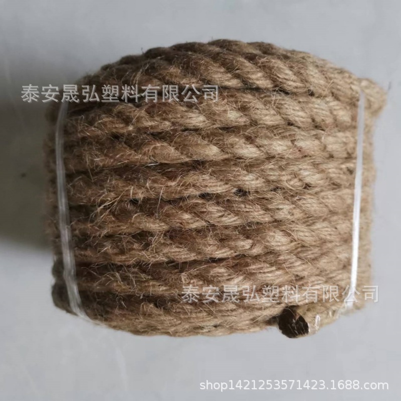 户外拓展攀爬粗麻绳 学校户外运动比赛拔河绳 园林防护黄麻绳