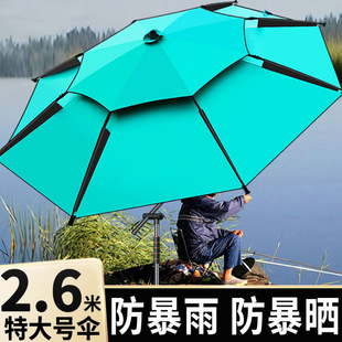Fishing Umbrella, Large Fishing Umbrella, Rainproof and Sunproof Fishing Umbrella, Outdoor Fishing Umbrella, Fishing Windproof Special Umbrella, Crutches, Universal Fishing Umbrella
