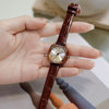 Retro small design square watch, belt, 2022 collection, simple and elegant design