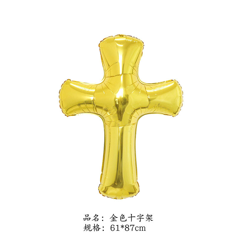 Ángel bebés bautismo globo cruces palomas blancas globo hombre niñas decoración de género tema globo de aluminio