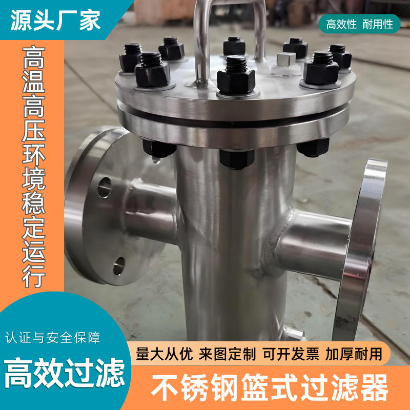 篮式过滤器碳钢不锈钢毛发收集器提篮过滤器管道除污器蓝式过滤器