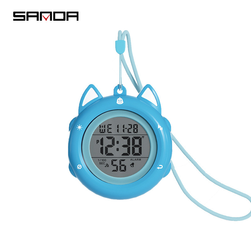 SANDA niños DIY creativo vestidor creativo reloj electrónico creativo desbloqueo NFC reloj despertador impermeable reloj multifuncional