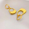 Trend golden bag, advanced earrings, french style, light luxury style, 18 carat, high-quality style