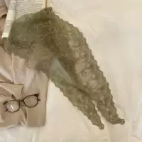 Lace spring decorations, scarf, universal neckerchief, 2023 collection, Korean style, with embroidery, french style