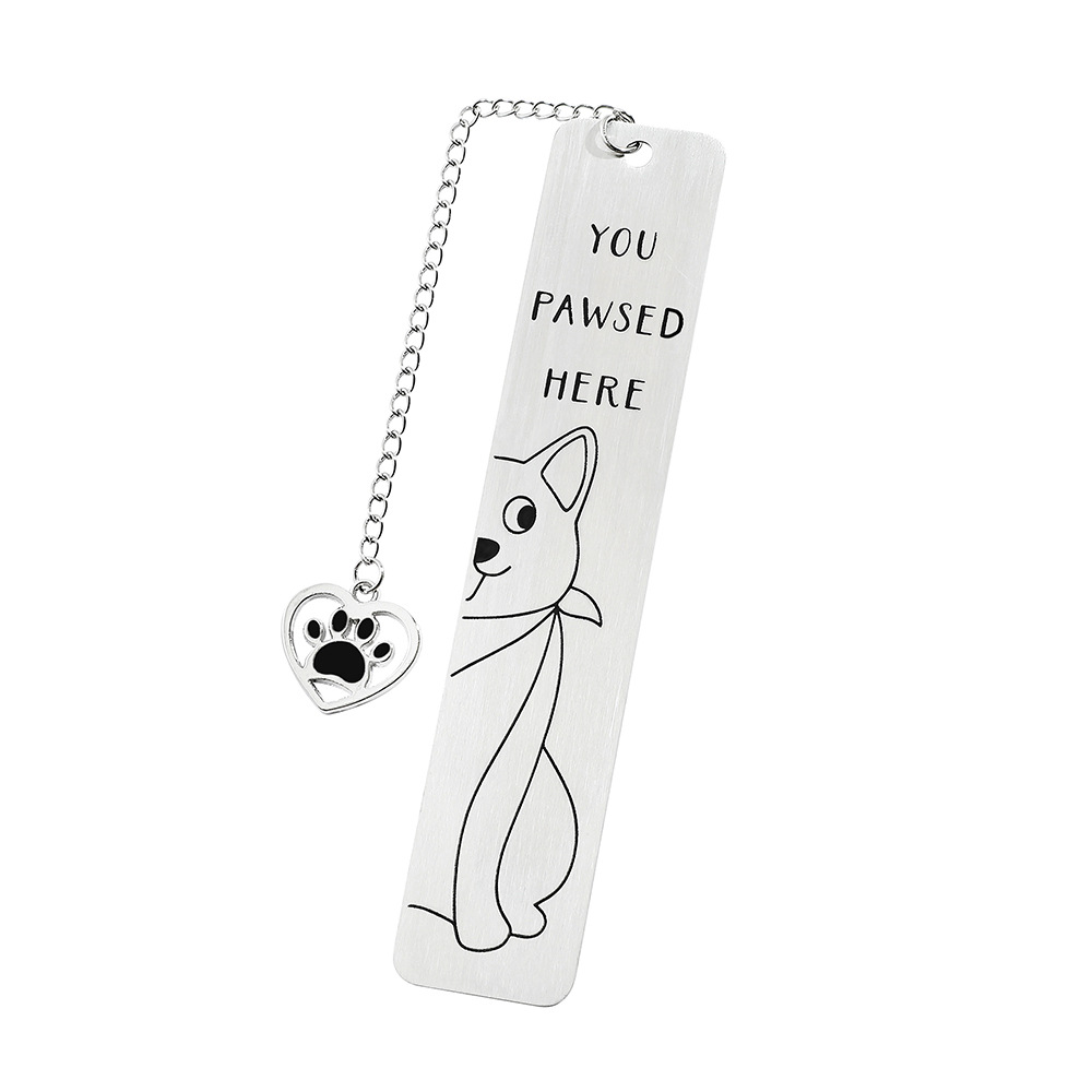 Amazon venta caliente interesante gatito perro marcadores adorables diseño de contraste de color blanco y negro marcadores de acero inoxidable fabricantes al por mayor