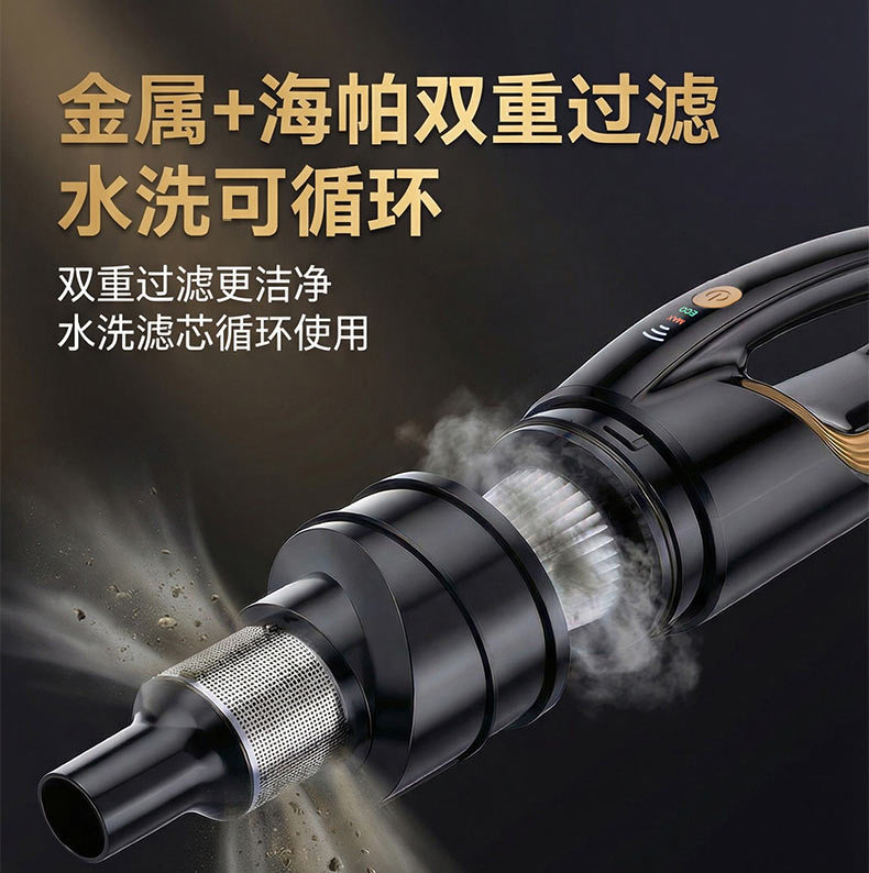 Wireless Handheld Vacuum Cleaner for Home Use with High Suction Power, Car-Mounted Blowing and Suction All-In-One Machine, Cyclone Dust Collection Bin, Smart Display for Vacuuming