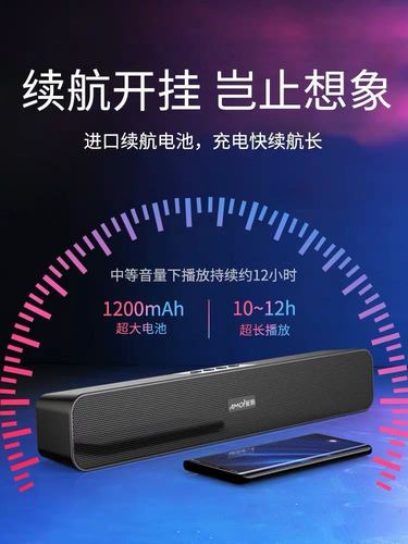 Cross-border New E91 Soundbar Stereo Desktop Card Long Strip Home Theater Bluetooth Speaker