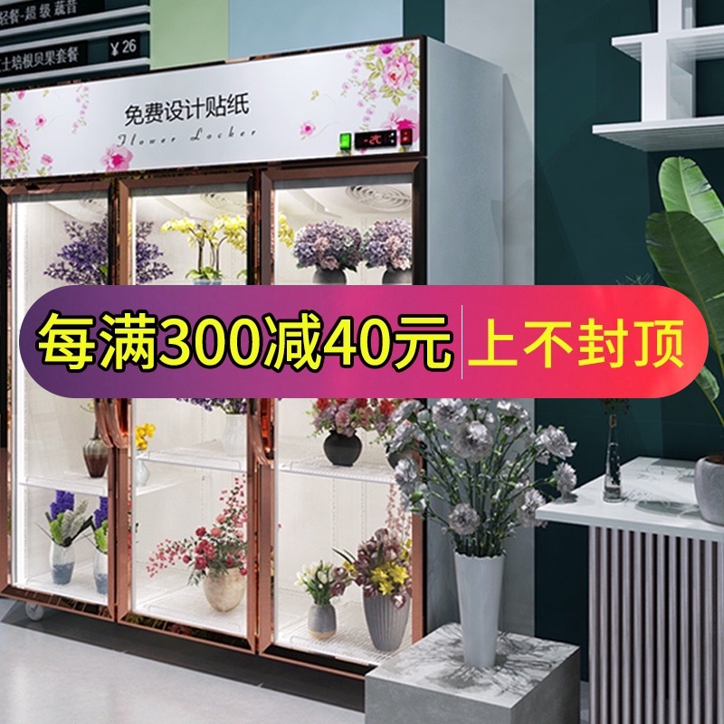 新款鲜花柜冷藏柜花店风冷冰箱保鲜柜花束冷柜冰柜商用鲜花展示柜