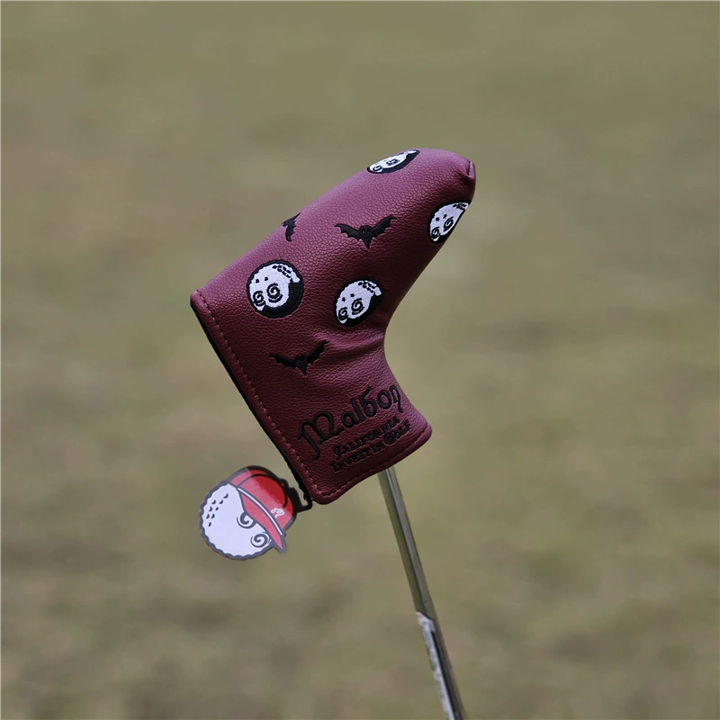 Golf clubs, helmet
