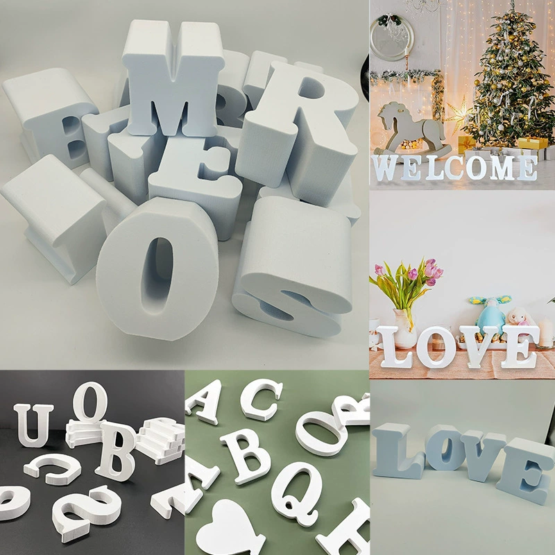 Трехмерные геометрические цифры и буквы, декоративные подвесные украшения для домашних вечеринок, пенопластовые свадебные украшения в стиле LOVE.