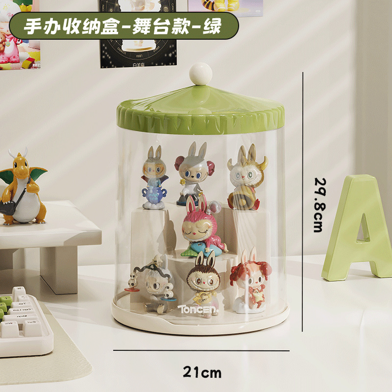 透明回転可能ブラインドボックス収納展示棚多層人形手作り展示ボックス防塵バブルマット収納ボックス|undefined