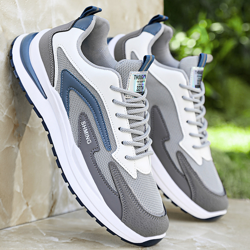 Zapatos Deportivos de Primavera para Hombre, Nuevos Zapatos Casuales de Cuero Impermeables Antideslizantes Negros para Hombre, Zapatos Deportivos para Correr para Hombre