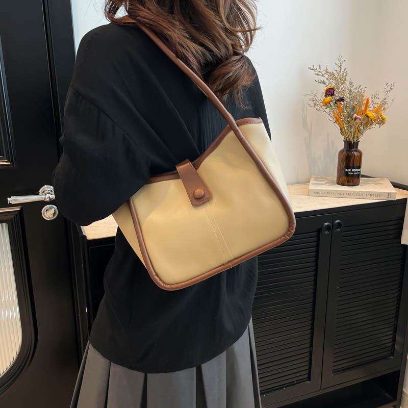2025年夏の新作韓国風レトロ大容量クラス通勤ショルダーバッグファッショナブルな女性用トートバッグ|undefined