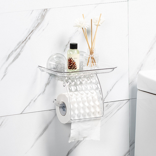 No-punch toilet paper holder, seamless wall-mounted household bathroom roll paper holder, toilet paper towel holder, paper towel holder