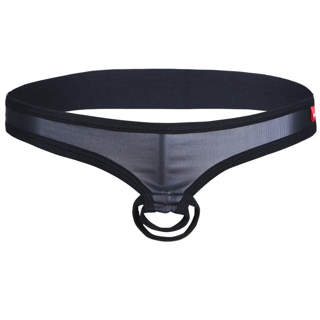 cross-border Foreign Trade Hot-selling Men's Underwear, Patent Leather Thong, T-back, Sexy And Low-rise_voghion.com