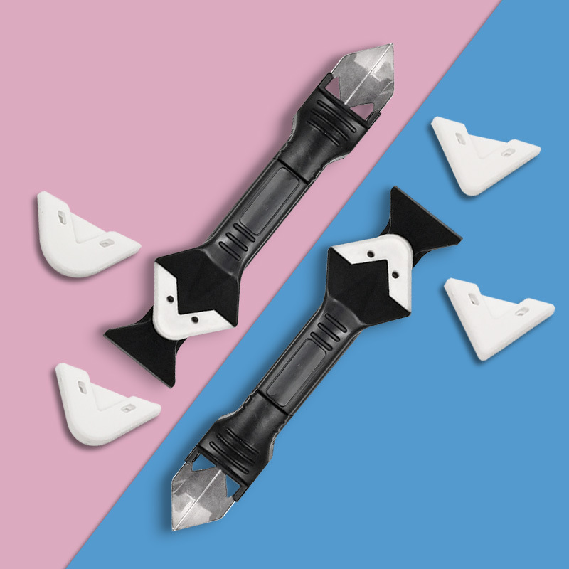 三合一刮胶器玻璃胶铲刀修边美缝剂填缝工具多功能刮胶修边工具