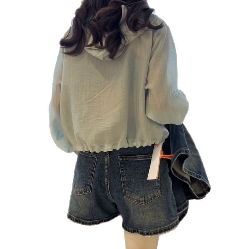 Vintage Blue Slim Denim Shorts Women's plus size chubby girl Summer New Arrival All-Match High Waist Fashionable A- Word Wide-Leg Shorts