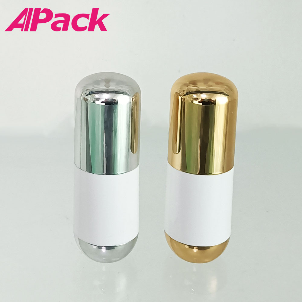 工厂定制30、50、100ml圆顶乳液精华AS/PETG真空瓶防晒霜分装空瓶