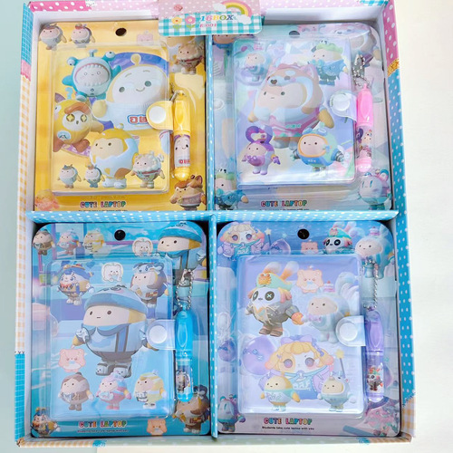Eggboy Party Notebook Student Mini Ledger Ballpoint Pen Set Girly Heart Portable Diary Notepad