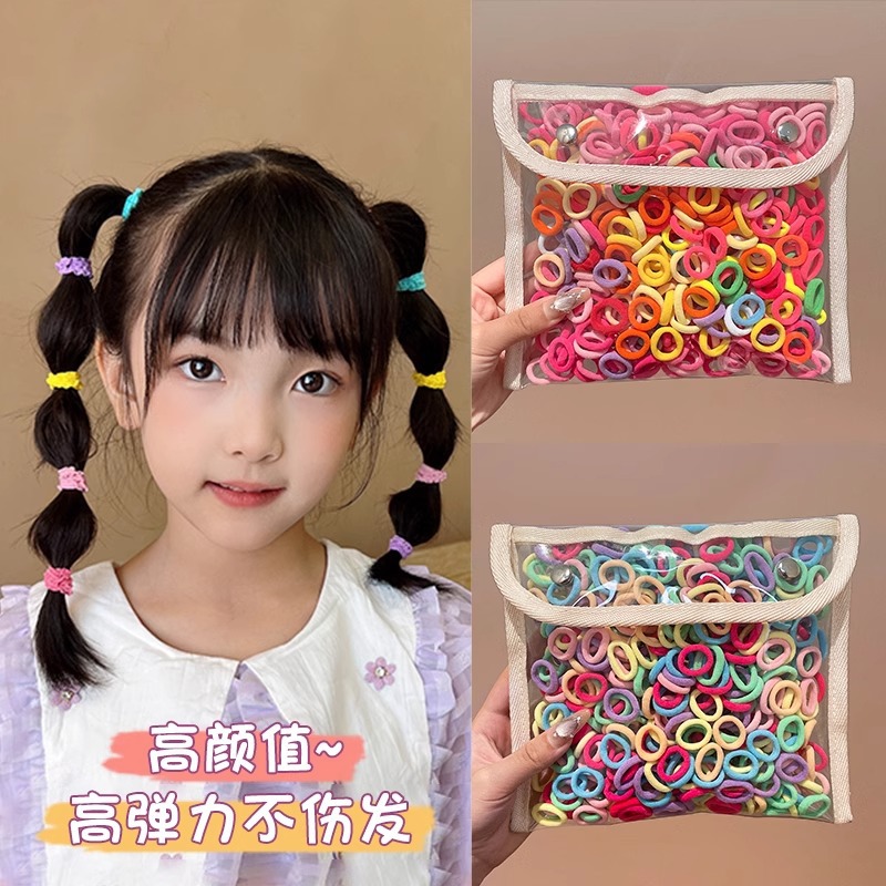 Anillo de cabello para niños no daña cabello de alta elasticidad, cabello de cabello duradero, correa de cabello para niñas, cabello para bebés, toque de cabeza