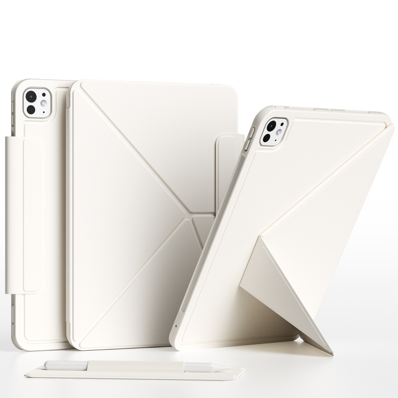 适用iPad air13双面夹磁吸pro11搭扣保护壳ipad11变形支架皮套|undefined