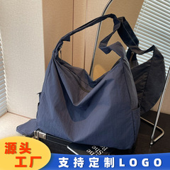 新しいバッグレディースクロスボディバッグ2025新しい布シンプルな大容量レイジースタイルショルダーバッグ韓国スタイルトートバッグ