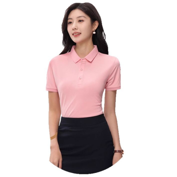 Camiseta de manga corta verano nuevo estilo elástico transpirable y agradable para la piel hombres negocios camisa POLO de manga corta estilo caliente de comercio exterior