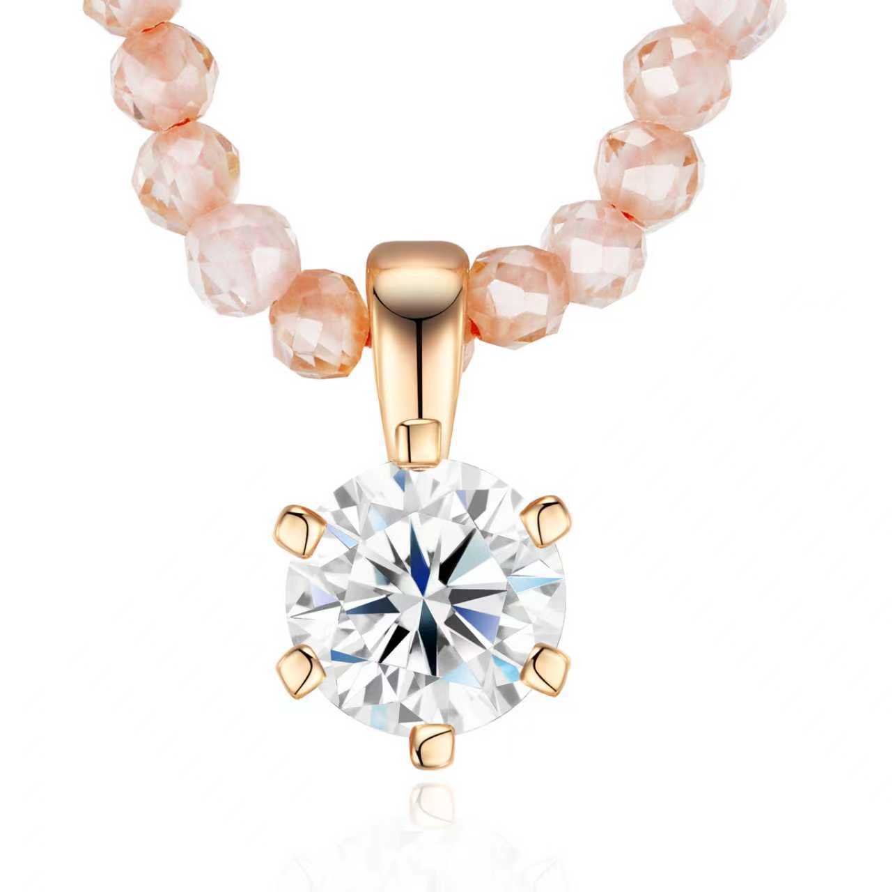 Sterling Silver Moissanite Light Luxury High-grade Necklace