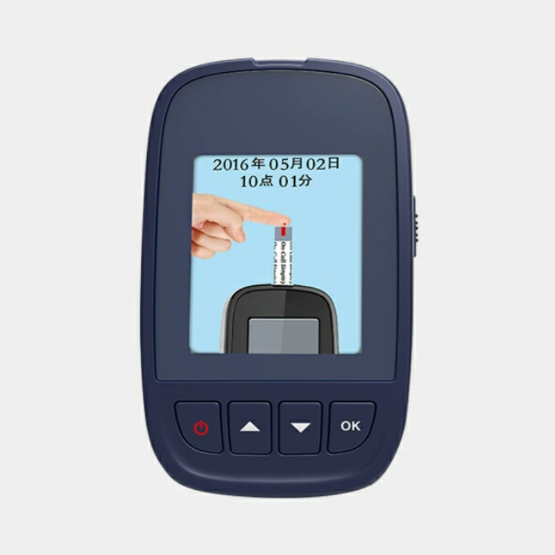 Тестер уровня глюкозы в крови Aikang Bio-Linjia автоматически выцветает, удобен в использовании, не требует кодирования и имеет быстрые и эффективные результаты.