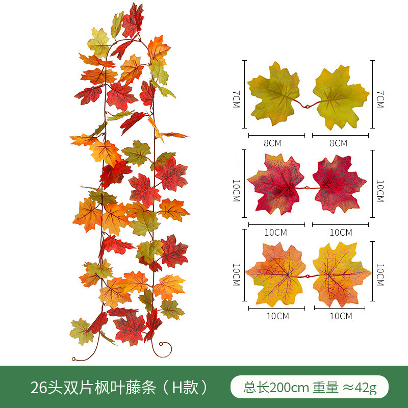 26 heads of bilateral maple leaf H type