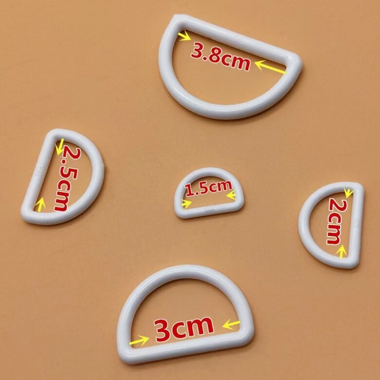 Semi-circular strap buckle for pregnant women elastic adjustable button button button nylon black plastic D-shaped buckle buckle for clothes
