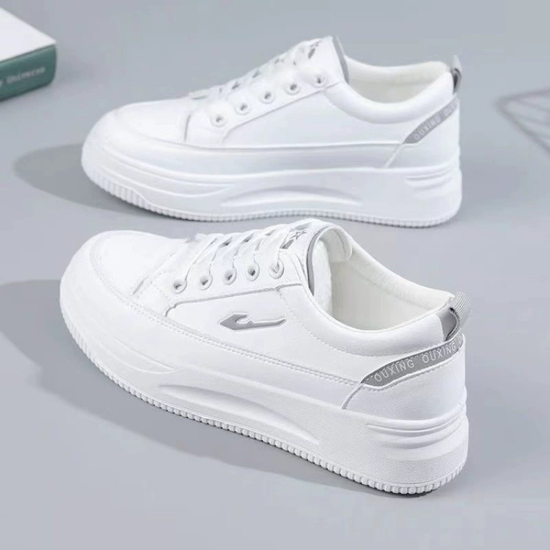 Sneakers, footwear, summer universal sports white shoes platform for leisure