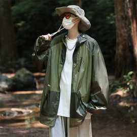 美式防晒冲锋衣外套男夏季薄款vintage机能风夹克山系户外登山服