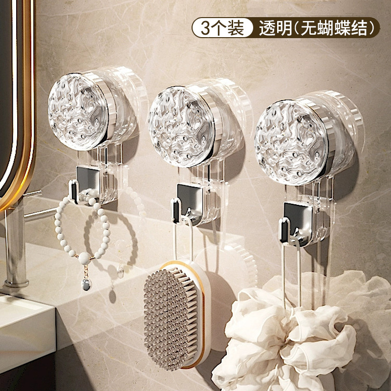 Ventosa fuerte gancho ponche-puerta de baño sin costuras adhesivo Adhesivo de pared vacío Toalla de baño colgando ropa gancho pegajoso