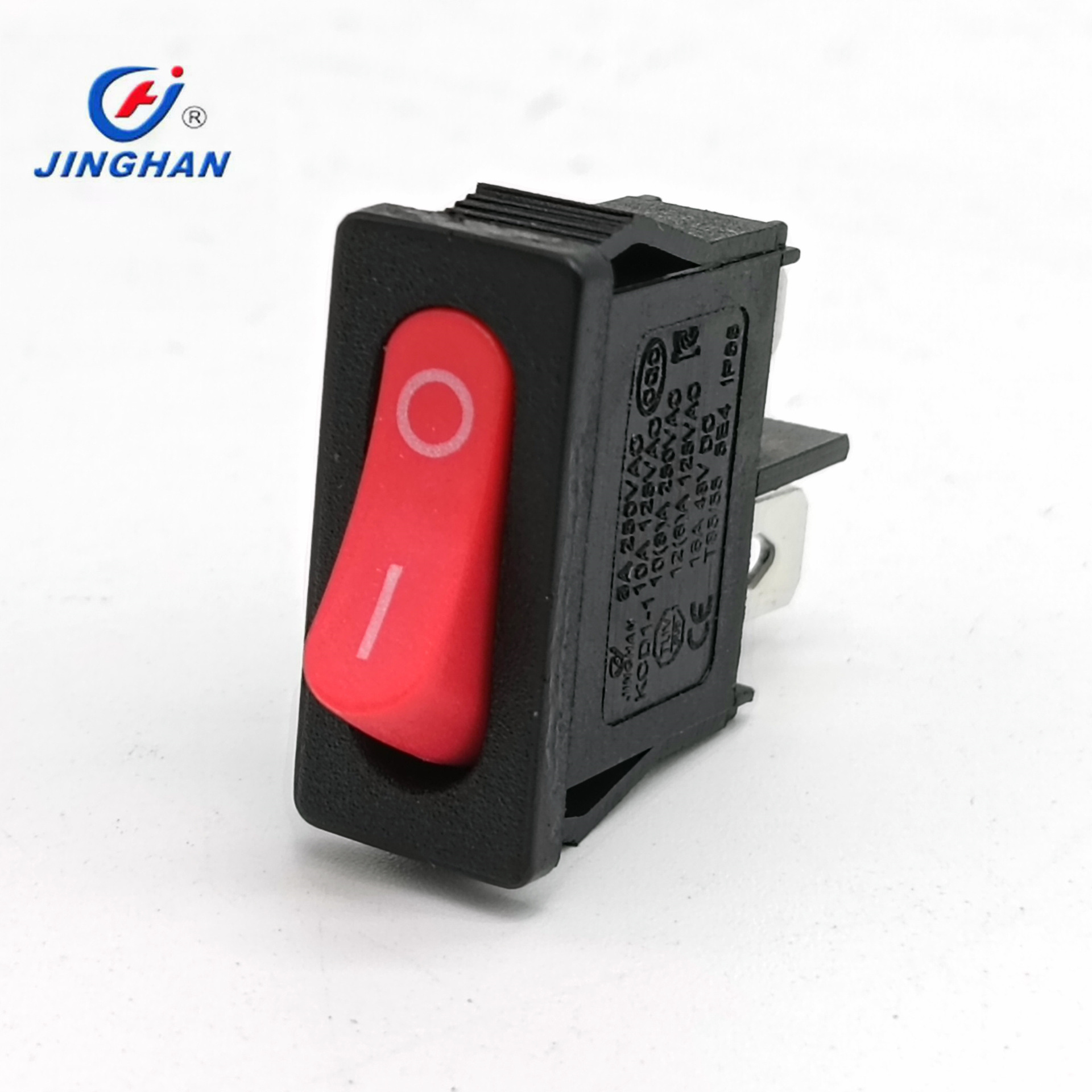 晶瀚 JINGHAN 21*9.5薄扁型单排船型开关 仪器仪表开关 KCD1-110