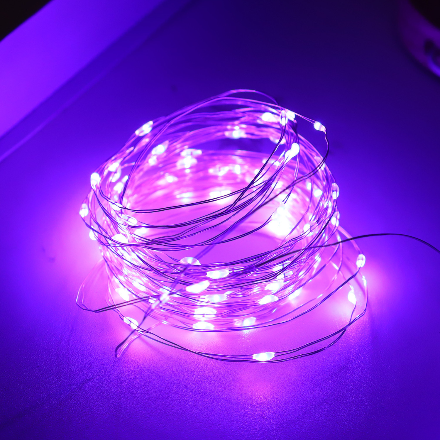 Nueva cadena de luz led de control remoto para resaltar luces de colores decorativas de jardín impermeables al aire libre cadena de luz de alambre de cobre solar al por mayor