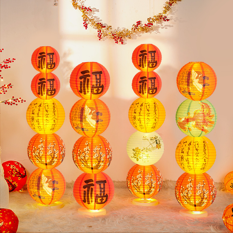 Liquidación de la decoración de linternas columnares decoraciones de suelo para moverse a la casa suministros ceremoniales atmósfera diseño de escena