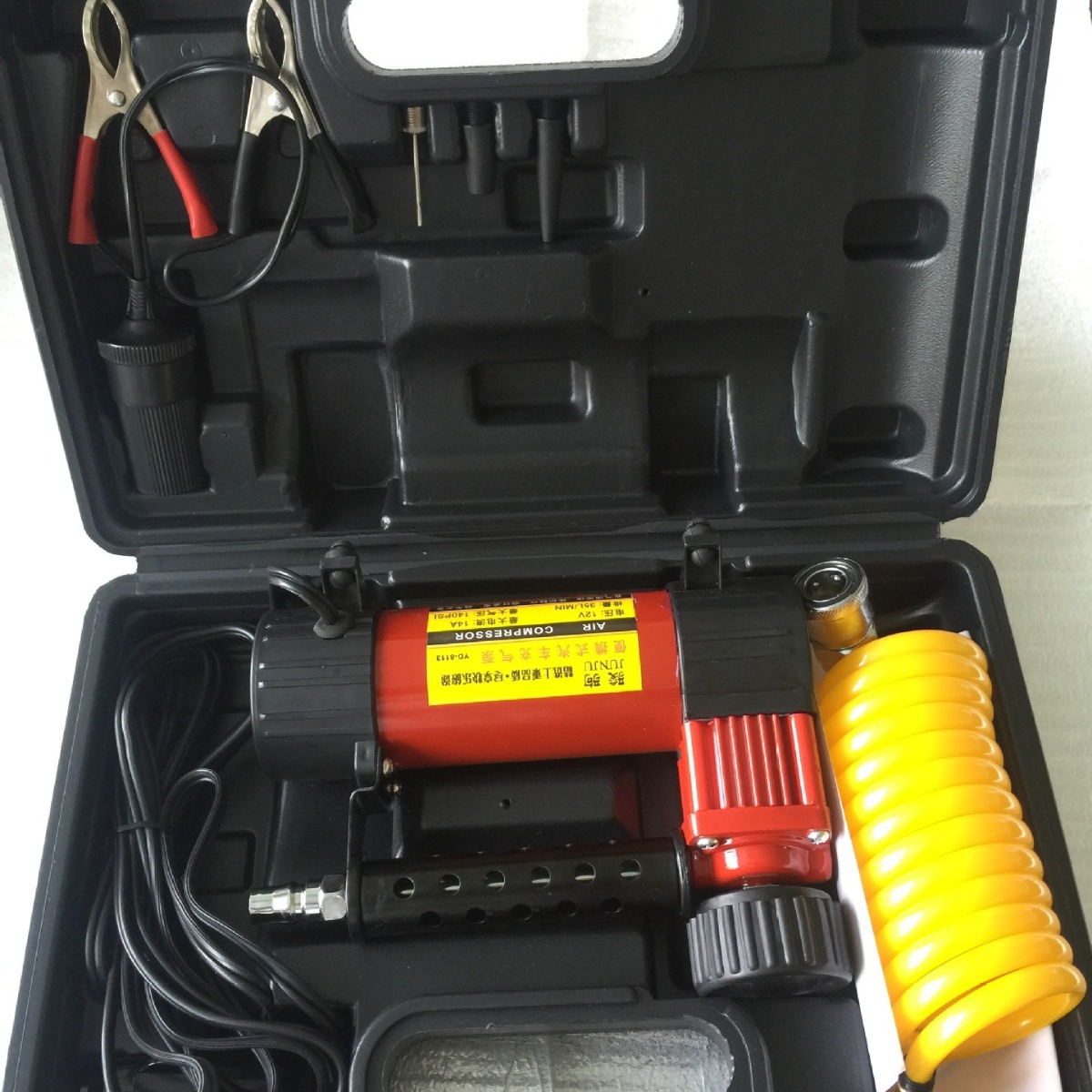 电动多功能车载12V轮胎打气机 低噪音高压便携式迷你金属充气泵