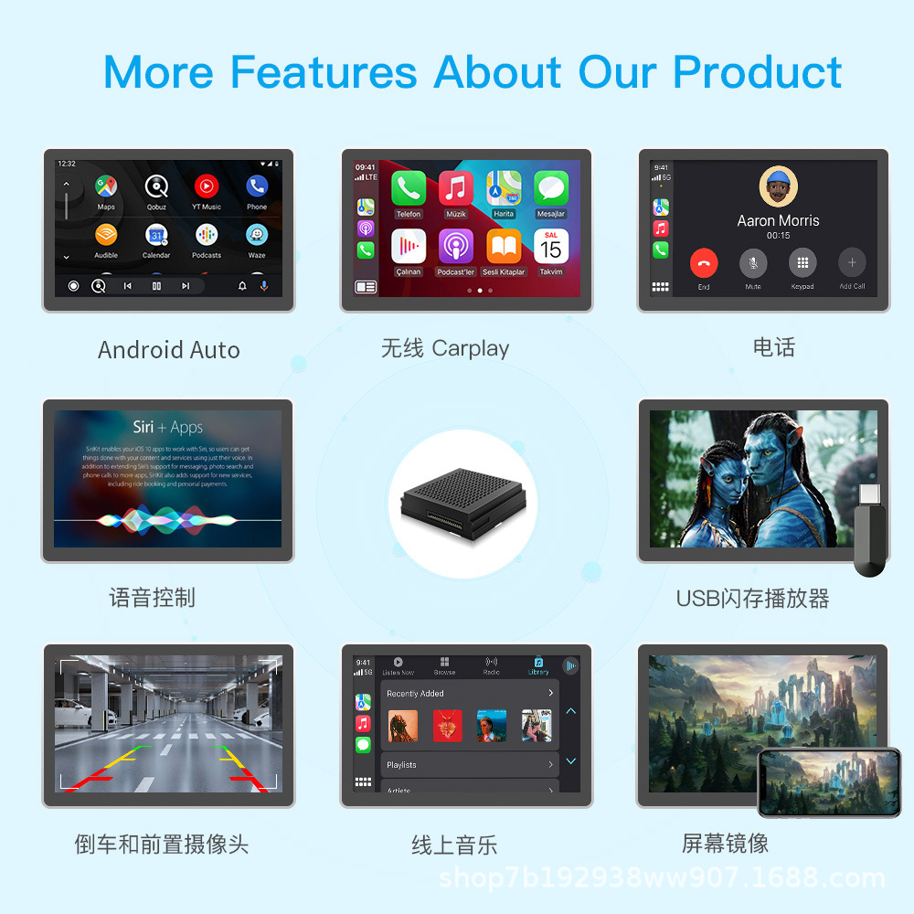 For 12-15 Mercedes-Benz NTG4.5 Wireless Carplay/Android Auto Box Shell Becker