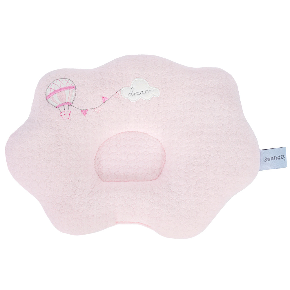Almohada de peinado para recién nacidos Sunnozy Almohada de cabeza anti-desviación Almohada de sueño calmante y anti-shock