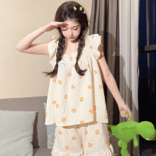 �ļ��¿�˯��Ů��֯�����岼С���䱳�Ķ̿�������Ů�Ҿӷ���װ
