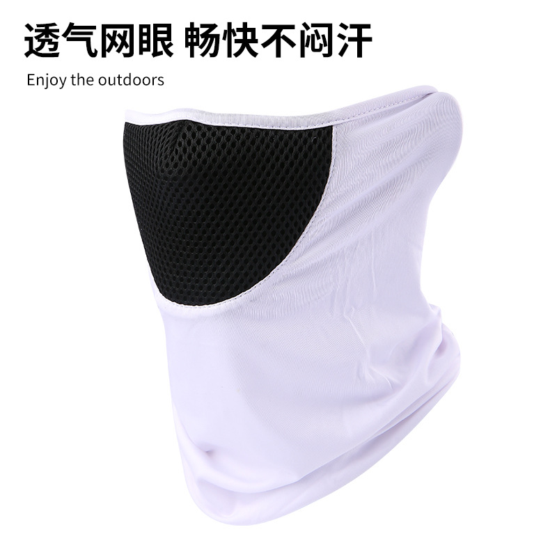 Máscara solar de ciclismo para hombres, máscara de cuello de hielo transpirable, máscara UV de verano, turbante de ciclismo fresco