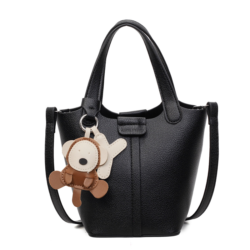 2025 nuevo bolso de nicho bolso de cubo con patrón de lichi bolso de canasta de verduras de alta calidad bolso de hombro bolso de mensajero de moda