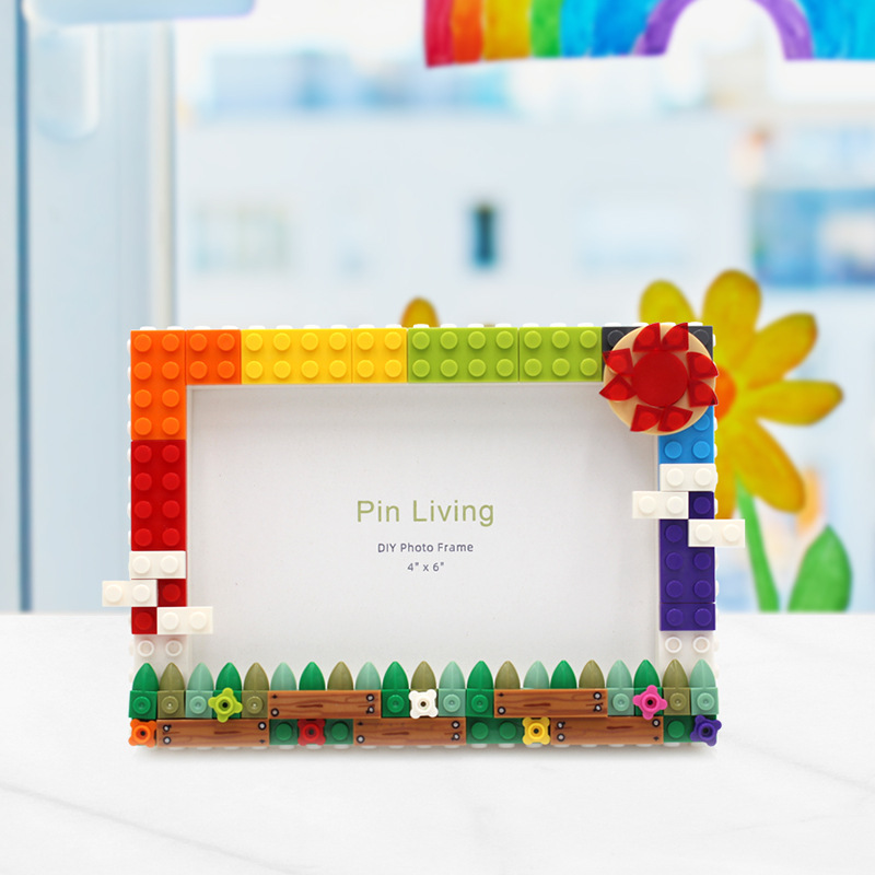Spelling memory DIY children's building blocks photo frame seven rainbow photo frame table handmade creative gift factory
