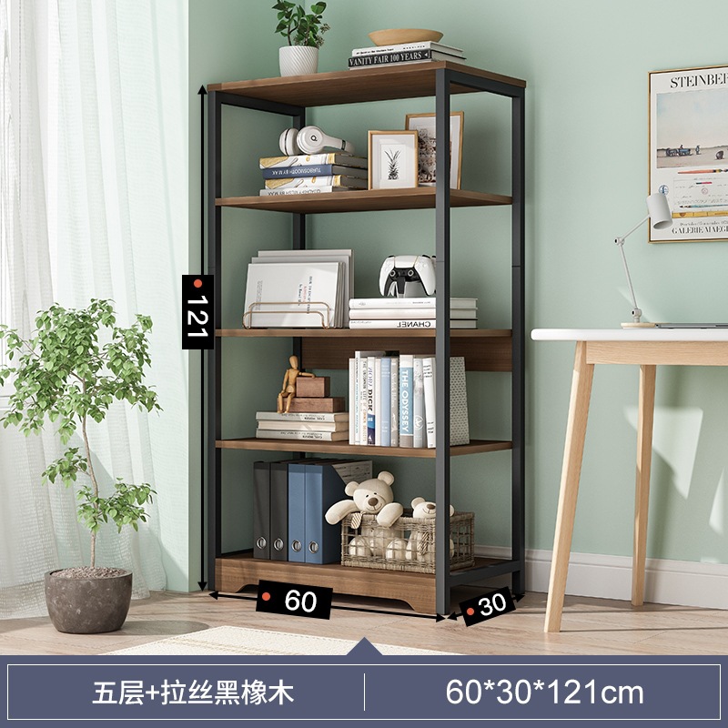 [5 레이어★좁은] 60 × 30cm-브러시 블랙 오크★