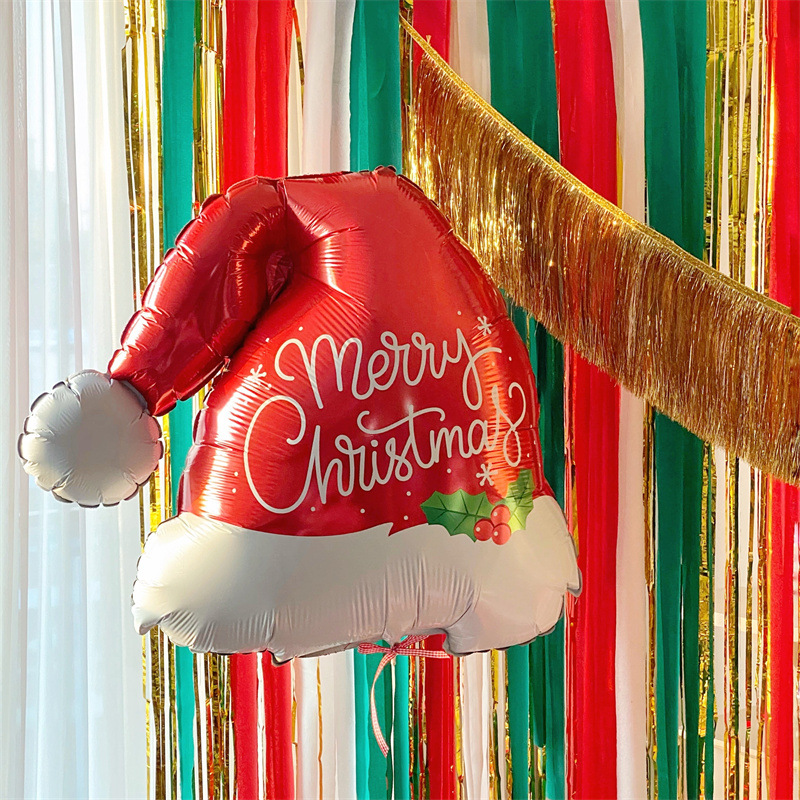 Ins Navidad decoración flor de seda de lluvia atmósfera joyería café tienda accesorios diseño conjunto de globos