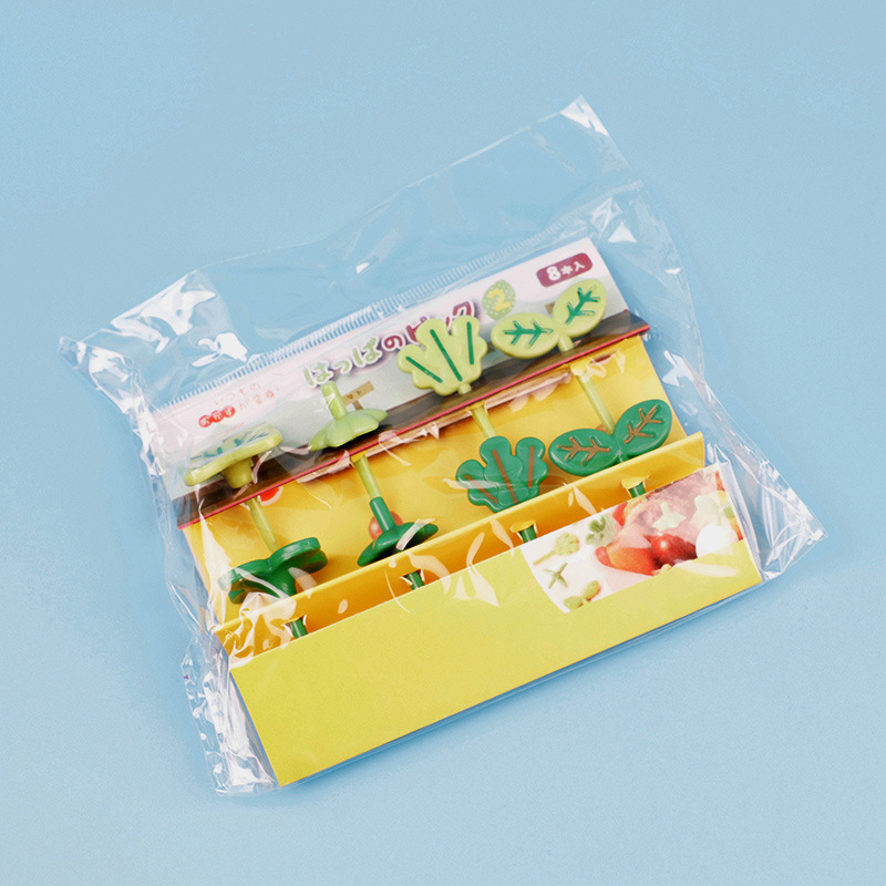 Cartoon japonés encantador tenedor de fruta transfronterizo venta caliente stick de fruta creativa decoración mini tenedor de fruta al por mayor